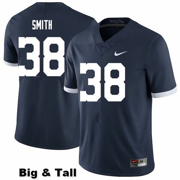 NCAA Nike Men's Penn State Nittany Lions Tank Smith #38 College Football Authentic Throwback Big & Tall Navy Stitched Jersey JIT0098ME